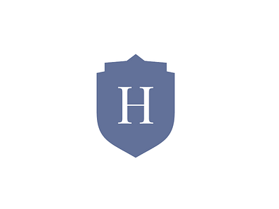 H shield badge h logo shield