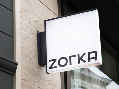 ZORKA - Visualization Studio - Sign concept architect architecture brand brand identity branding id logo logotype minimalism minimalist logo sign signboard simple typography visualization