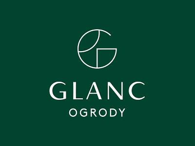 GLANC - GARDENS - LOGO branding circe garden green id leaf logo logotype minimalist logo space square