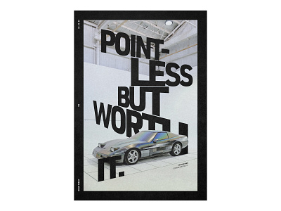 15 blackandwhite bold but car gritty it modern perspective pointless print printed silver texture theposterproject type typography vaporwave worth