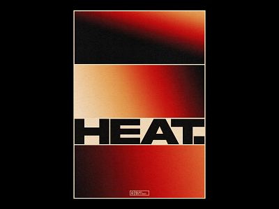 HEAT /315 clean design poster print simple type typography