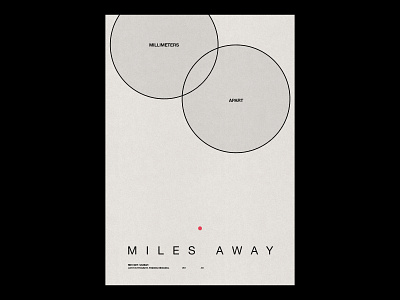 MILES AWAY /317 clean design modern poster print simple type typography