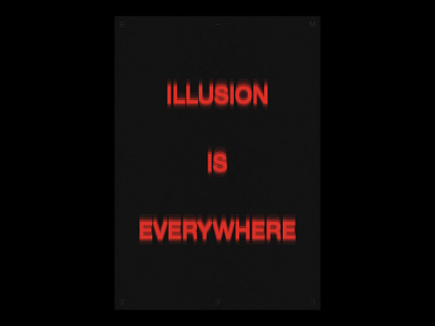 ILLUSION /333 clean design helvetica illusion modern poster print simple trick type typography