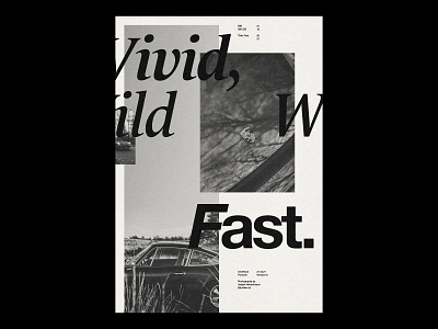 Fast. /335 car clean design modern porsche poster print simple type typography vintage
