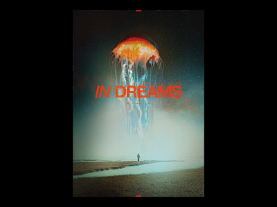 IN DREAMS /336 clean design modern poster print simple type typography