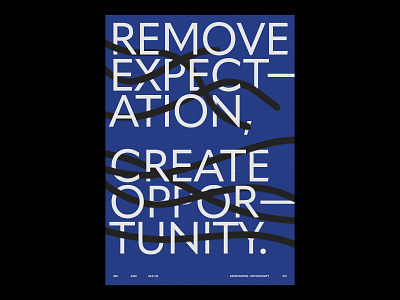 EXPECTATION - OPPORTUNITY /339 clean design modern poster print simple swiss type typography