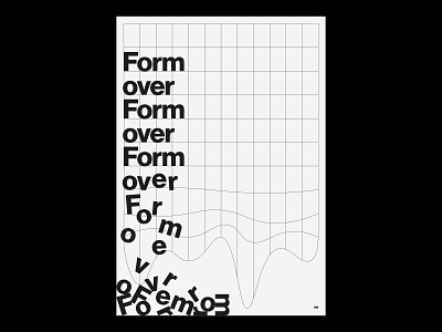 over Form /341 clean design modern poster print simple type typography