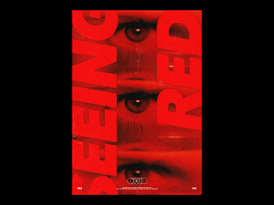 SEEING RED /346 clean design modern poster print simple type typography vintage
