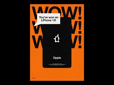 WOWOW /353 clean design modern parody poster print simple type typography
