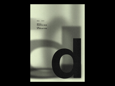 D /36 Days clean design poster print simple type typography