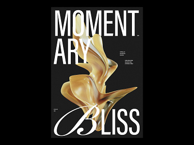 Momentary Bliss /356 clean design modern poster print simple type typography