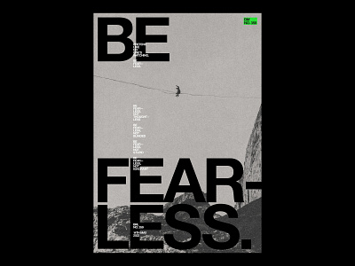 FEARLESS /358 clean design modern poster print simple type typography