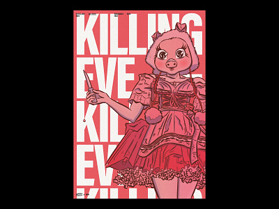 KILLING EVE - Collab with @Ell85Design clean design illustration modern poster print simple type typography