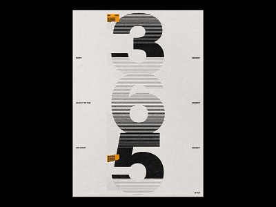 365 clean design modern poster print simple type typography