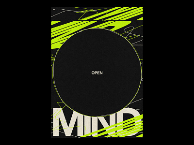 OPEN MIND /367 clean design modern poster print simple type typography