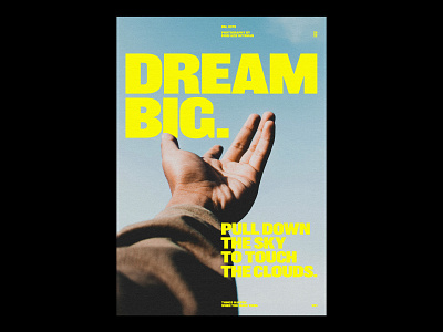 DREAM BIG /379 clean design modern poster print simple type typography
