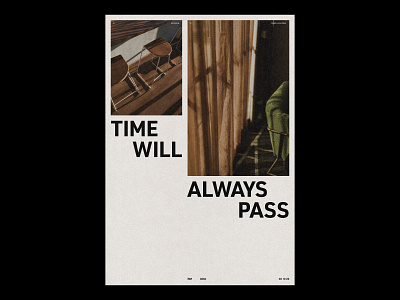 Time will always pass /384 clean design modern poster print simple type typography