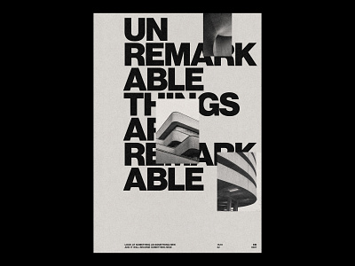 Remarkable /387 clean design modern poster print simple type typography