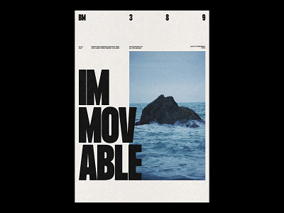 IMMOVABLE /389 clean design modern poster print simple type typography