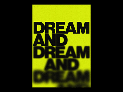 Dream /396 clean design modern poster print simple type typography