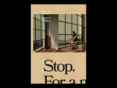 Stop /397 clean design modern poster print simple type typography