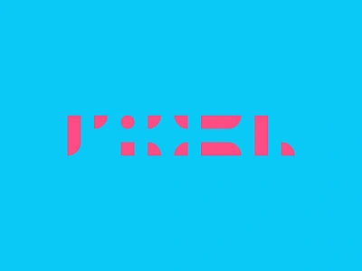 Pixel Type Experiment bright experiment experimental future futuristic modern modular pixel shape simple test type typography