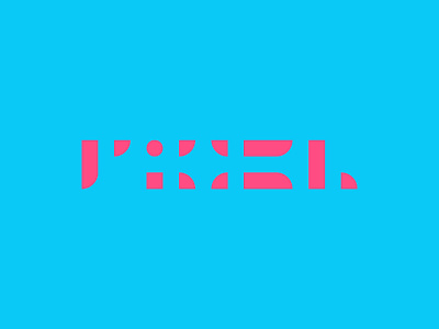 Pixel Type Experiment bright experiment experimental future futuristic modern modular pixel shape simple test type typography
