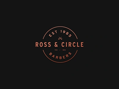 Day Thirteen: "Barbershop" 13 barber barbershop challenge circle classic copper daily dailylogo dailylogochallenge day est logo old ross shop thirteen type vector vintage