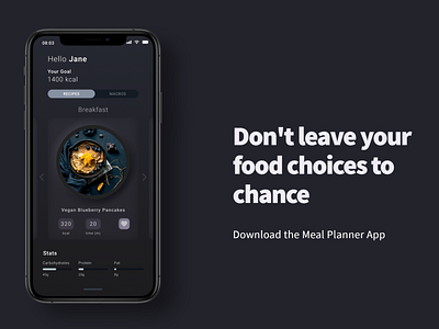 Speed Design: Meal Planner & Recipe App dark dark mode food app food app ui interface iphone app iphone x meal planner neumorphic speed design ui uiux