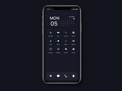 Dark mode iPhone Layout