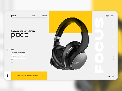 Pace Headphones UI Concept