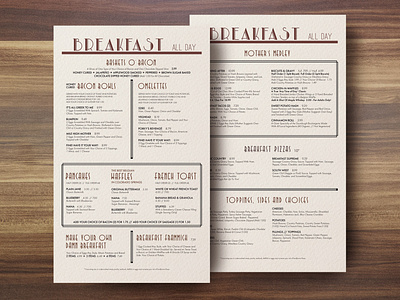 Mother Muffs Menu Design by Céleste Crump on Dribbble