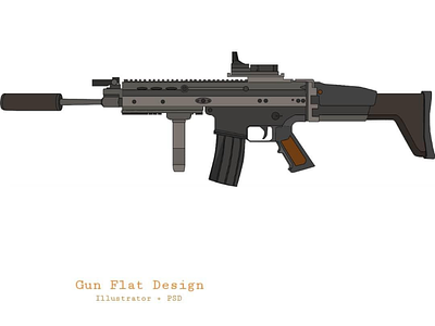 Gun illustration (game) game gaming graphic gun illustrate illustration