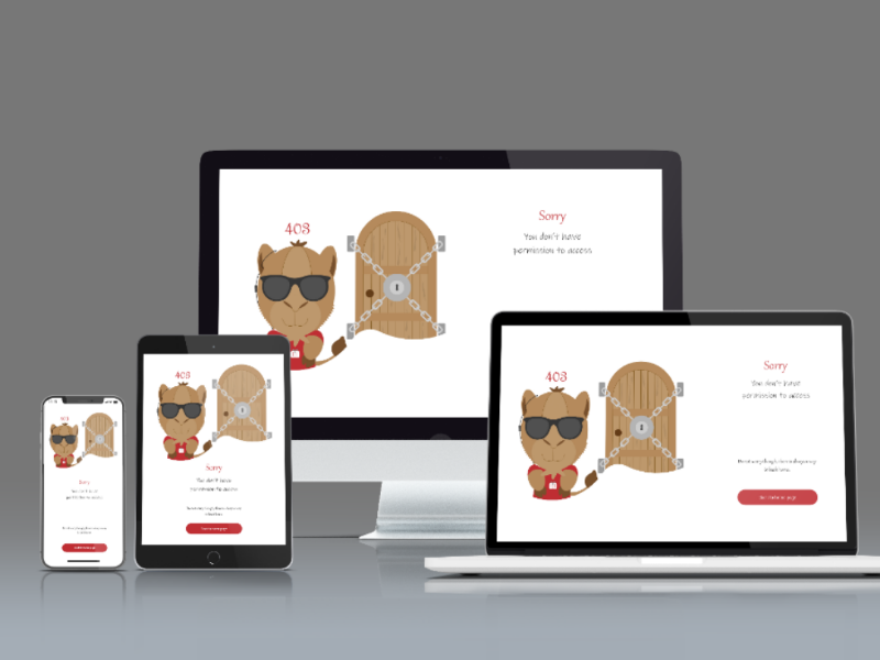 403 error page error 403 responsive design responsive web design illustration xd