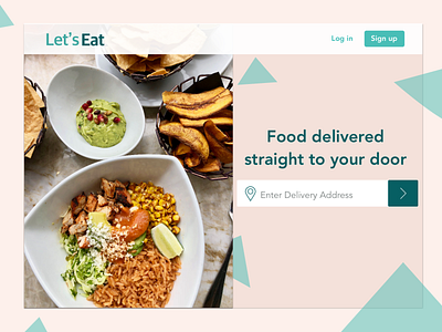 Daily UI 003 design food delivery app landing page uidesign ux