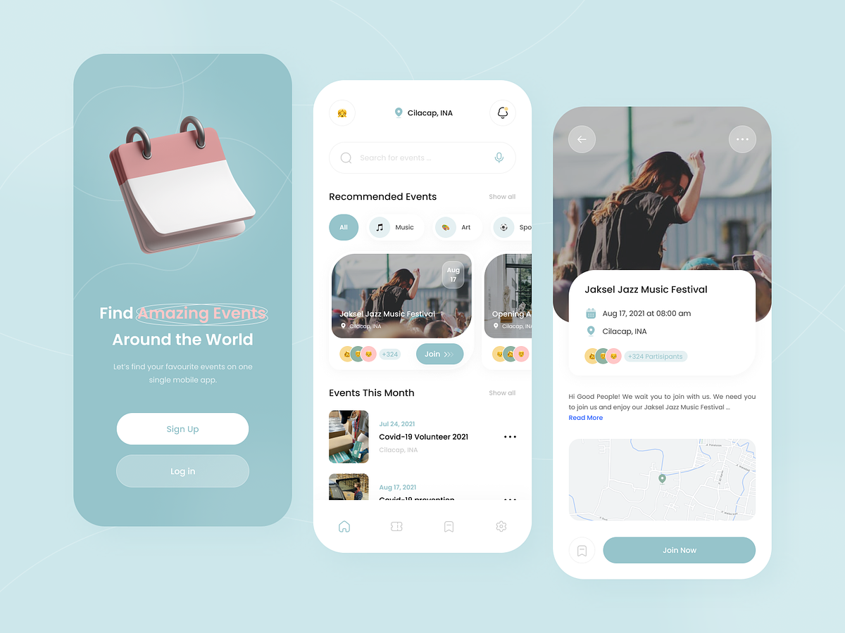 Event App - Redesign by Arla Sifhana Putri for Vektora on Dribbble