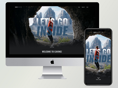 InnerMountains - Fictional Caving Website design typography ux web design webdesign website website concept