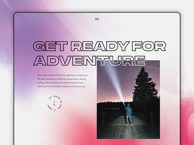 Get Ready For Adventure design flat typography ui ux web web design webdesign website website concept
