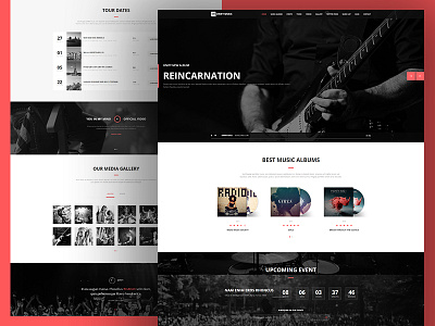 Unify Music album band bootstrap htmlstream music sing song unify unify template