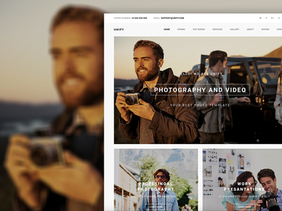 Unify Photography album bootstrap htmlstream photographer photography photos unify unify template
