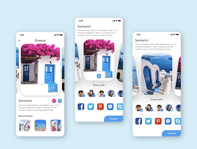 dailyui#010 blue cute dailyui010 relaxing santorini share social share