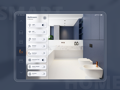 Glassmorphism Smart Home AppThe new UI trend called Glassmorphis clean design dark ui glassmorphism smart home ui