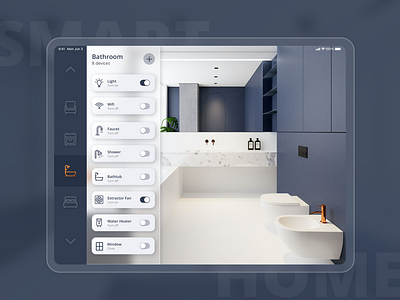 Glassmorphism Smart Home AppThe new UI trend called Glassmorphis