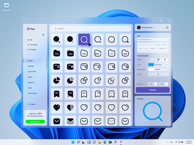 PIQO Icon Manager design dotchallenge icon iconmanager piqochallenge piqodesign ui uidesign uiux ux