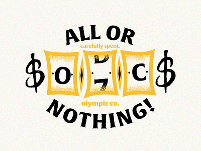 ALL OR NOTHING! classic design handdrawn merch personal tattoo typography vintage