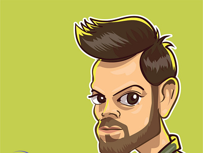 virat kohli avatar caricature comic comics cricket design illustration iris srilanka vector virat kohli