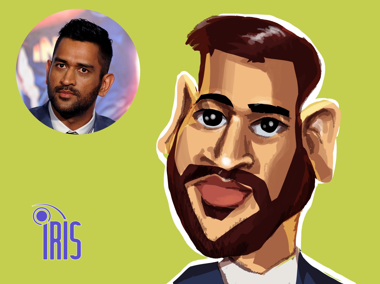 caricature of MS dhoni by IRIS Studio on Dribbble