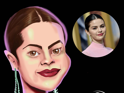 caricature of selena gomez avatar caricature caricatures comic iris