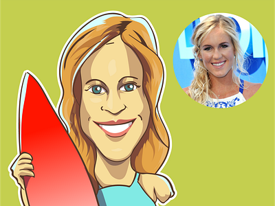 caricature of  bethany hamilton