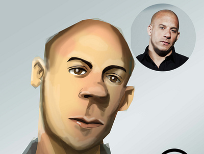 caricature of Vin Diesel avatar caricature caricatures cartoons comic comics design illustration srilanka vector